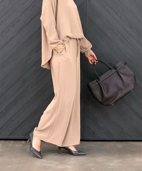 Jines（ジネス）の「リラックスイージーパンツ【セットアップ可】（その他パンツ・レディース・ベージュ/ブラック/グレー・38）」の22枚目の写真