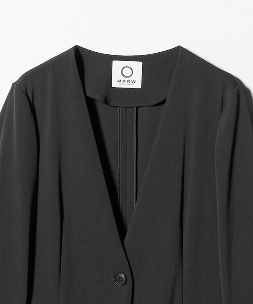 MARW UNITED ARROWS＞ツイル ノーカラー ジャケット（ノーカラー
