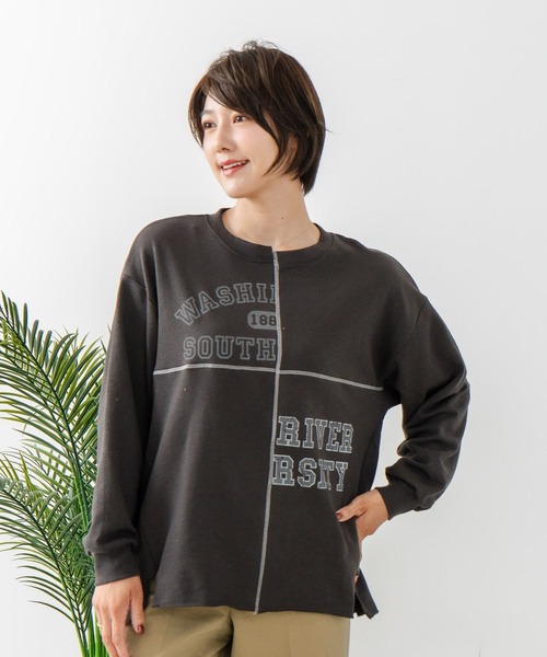 fort point(フォーポイント)の「【C-FORT POINT/フォートポイント】裏毛 リメイク風 スウェットトレーナー(スウェット・レディース・チャコールグレー/カーキ/ブルー/アイボリー/杢グレー・FREE)」の17枚目の写真