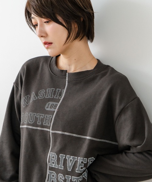 fort point(フォーポイント)の「【C-FORT POINT/フォートポイント】裏毛 リメイク風 スウェットトレーナー(スウェット・レディース・チャコールグレー/カーキ/ブルー/アイボリー/杢グレー・FREE)」の22枚目の写真