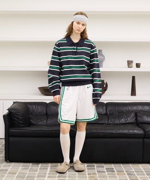 Multi Stripe jacquard Knit polo/マルチストライプジャガード