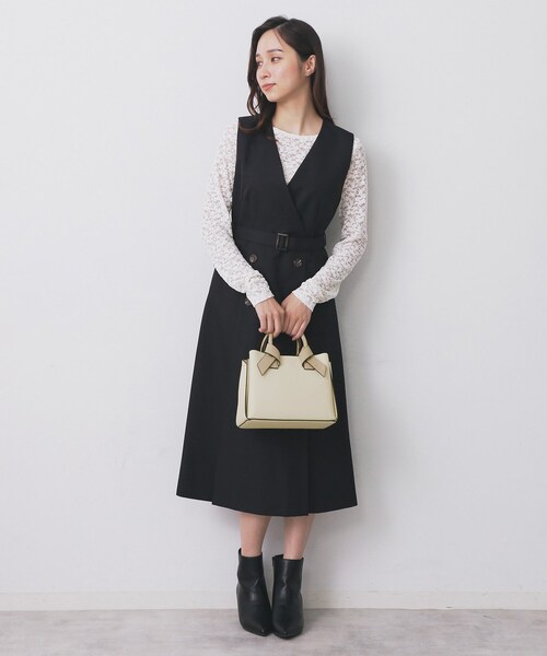 index（インデックス）の「【2WAY】リボンハンドルミドルトートバッグ（トートバッグ・レディース・ブルー系5/ブラック系/ホワイト系3・00）」の9枚目の写真