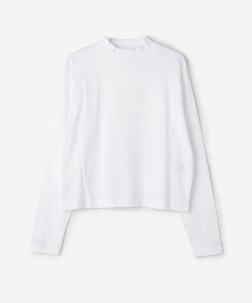 handvaerk(ハンドバーク)の「handvaerk | 60/2 ハイネック長袖Tシャツ WOMEN(Tシャツ/カットソー・レディース・ブラック/グレー系その他2/ホワイト・S)」の2枚目の写真