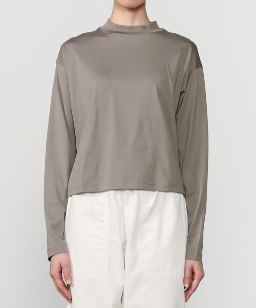 handvaerk(ハンドバーク)の「handvaerk | 60/2 ハイネック長袖Tシャツ WOMEN(Tシャツ/カットソー・レディース・ブラック/グレー系その他2/ホワイト・S)」の6枚目の写真