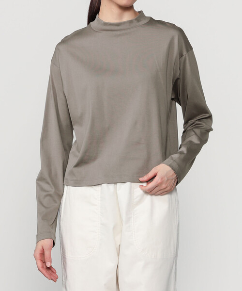 handvaerk(ハンドバーク)の「handvaerk | 60/2 ハイネック長袖Tシャツ WOMEN(Tシャツ/カットソー・レディース・ブラック/グレー系その他2/ホワイト・S)」の17枚目の写真