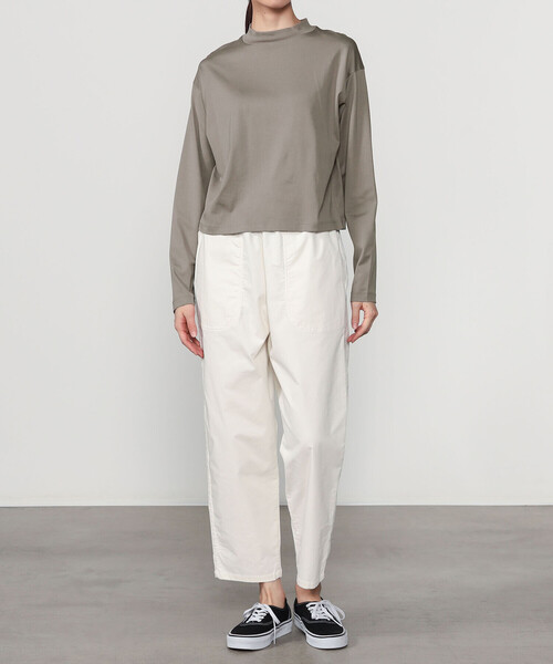 handvaerk(ハンドバーク)の「handvaerk | 60/2 ハイネック長袖Tシャツ WOMEN(Tシャツ/カットソー・レディース・ブラック/グレー系その他2/ホワイト・S)」の16枚目の写真