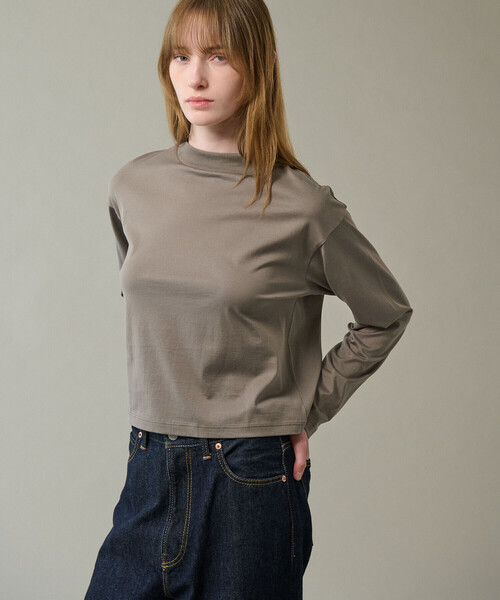 handvaerk(ハンドバーク)の「handvaerk | 60/2 ハイネック長袖Tシャツ WOMEN(Tシャツ/カットソー・レディース・ブラック/グレー系その他2/ホワイト・S)」の13枚目の写真