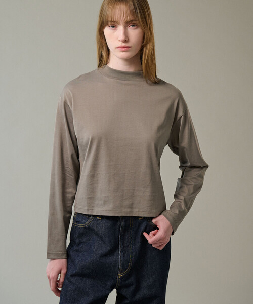 handvaerk(ハンドバーク)の「handvaerk | 60/2 ハイネック長袖Tシャツ WOMEN(Tシャツ/カットソー・レディース・ブラック/グレー系その他2/ホワイト・S)」の12枚目の写真