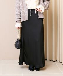 le.coeur blanc | 《手洗い可能》マットサテンナロースカート(スカート)