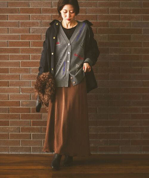 le.coeur blanc(ルクールブラン)の「《手洗い可能》マットサテンナロースカート(スカート・レディース・ブラック/ブラウン/キャメル・38)」の18枚目の写真