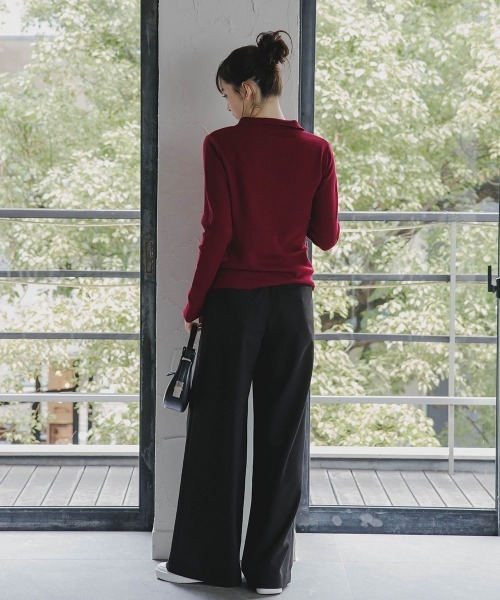 エルメスーセーター 高身長 スキッパーポロニット（トールサイズ）Essenave（ニット