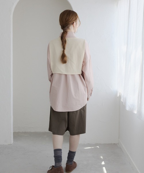 Crisp(クリスプ)の「サイドリボンベスト(ベスト・レディース・ブラウン/アイボリー・FREE)」の11枚目の写真