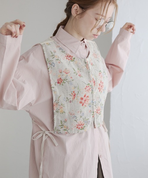 Crisp(クリスプ)の「サイドリボンベスト(ベスト・レディース・ブラウン/アイボリー・FREE)」の13枚目の写真