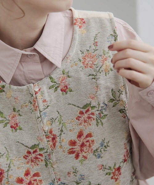 Crisp(クリスプ)の「サイドリボンベスト(ベスト・レディース・ブラウン/アイボリー・FREE)」の14枚目の写真