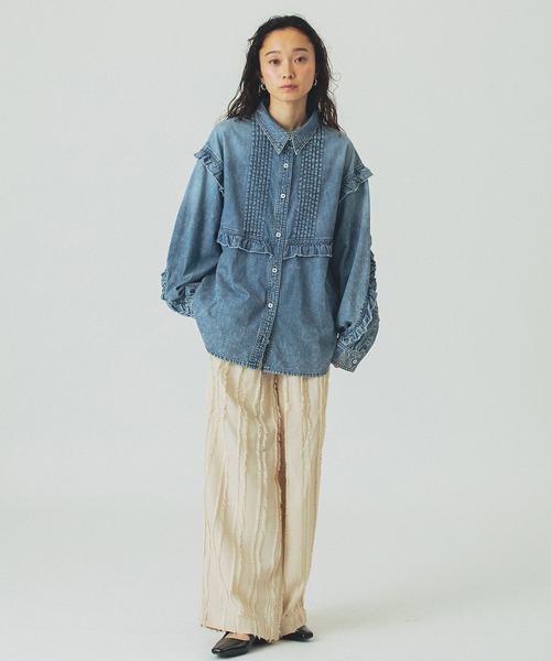 ROSE BUD(ローズバッド)の「EASY JACQUARD PANTS(その他パンツ・レディース・ホワイト/ライトグリーン/ブラック・ONE SIZE)」の11枚目の写真