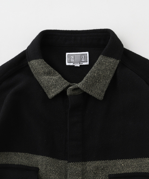 C.E（シーイー）の「C.E / シーイー cavemp STRIPE FLANNEL BIG SHIRT KHAK（シャツ/ブラウス・メンズ・カーキ・MEDIUM/LARGE）」の3枚目の写真
