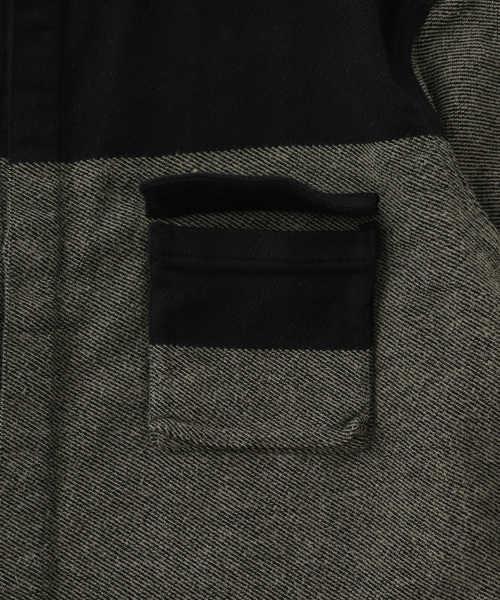 C.E（シーイー）の「C.E / シーイー cavemp STRIPE FLANNEL BIG SHIRT KHAK（シャツ/ブラウス・メンズ・カーキ・MEDIUM/LARGE）」の6枚目の写真