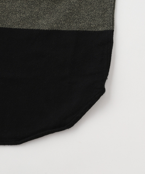 C.E（シーイー）の「C.E / シーイー cavemp STRIPE FLANNEL BIG SHIRT KHAK（シャツ/ブラウス・メンズ・カーキ・MEDIUM/LARGE）」の8枚目の写真