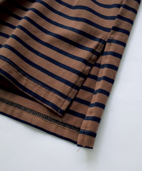 Crisp(クリスプ)の「ボリュームボーダーTシャツ(Tシャツ/カットソー・レディース・ピンク/ブラウン・FREE)」の16枚目の写真