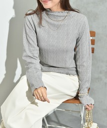 INTERPLANET | フクレジャガード長袖ハイネックプルオーバー(Tシャツ/カットソー)