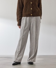 QUEENS COURT（クイーンズコート）の「ライトツィードタックパンツ≪手洗い可能≫（その他パンツ）」