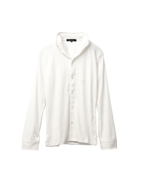 テレコ衿ワイヤーイタリアンカラーシャツ メンズ 長袖 シャツ 春服 冬