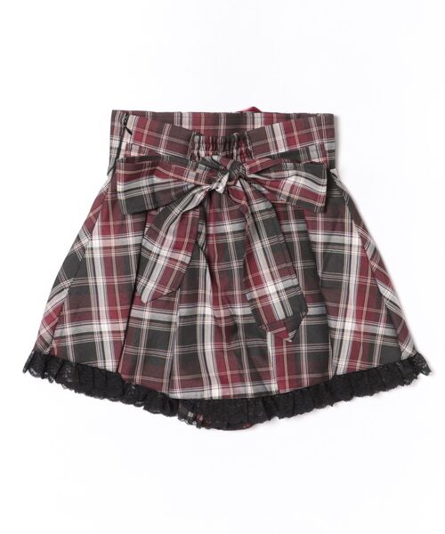 Secret Honey（シークレットハニー）の「リボンタブレースアップスカパン（スカート・レディース・ピンク/ワインレッド・MEDIUM）」の13枚目の写真