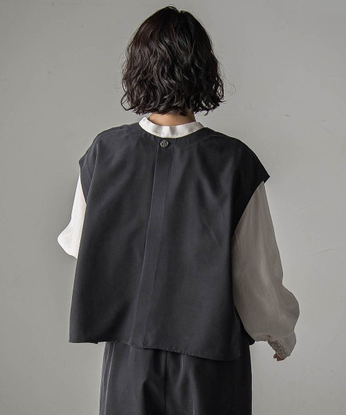 biyori】'着こなし自在'2wayピーチポプリンジレ≪洗濯機で洗える