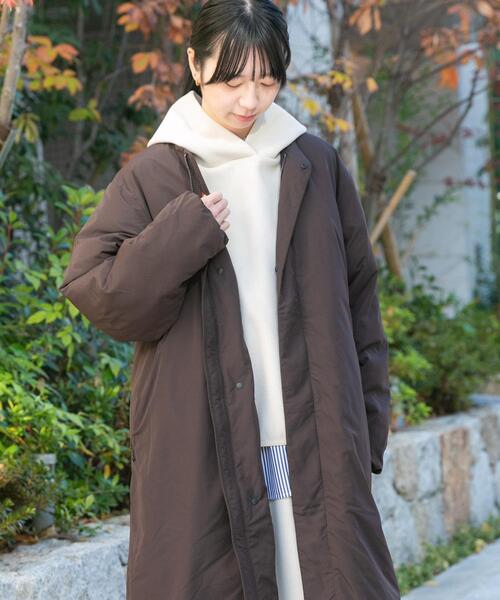 セール】『UR TECH』中綿 ノーカラーコート（ダウンジャケット/コート