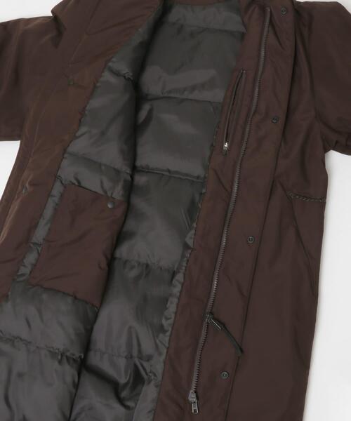 EKAL（エカル）の「『UR TECH』中綿 ノーカラーコート（ダウンジャケット/コート・レディース・モカ/ダークブラウン/チャコールグレー・ONE）」の17枚目の写真