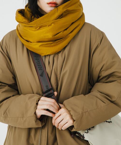 EKAL（エカル）の「『UR TECH』中綿 ノーカラーコート（ダウンジャケット/コート・レディース・モカ/ダークブラウン/チャコールグレー・ONE）」の13枚目の写真