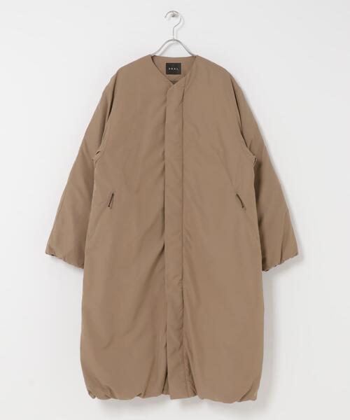 セール】『UR TECH』中綿 ノーカラーコート（ダウンジャケット/コート