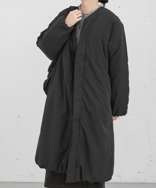 【ARTS & SCIENCE】ノーカラーダウンコート ブラック ARTS & SCIENCE】ノーカラーダウンコート ブラック NANGA /NO COLLAR