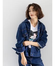 CINOH デニムノーカラージャケット ジャパンデニム Narrenschiff:CINOH×JAPAN DENIMのデニムノーカラージャケット