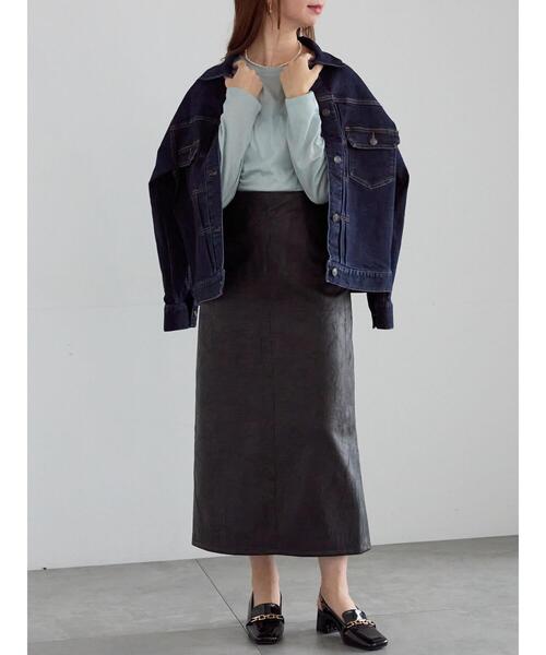 Te chichi(テチチ)の「denimジャケット《2025winter catalog item》(ノーカラージャケット・レディース・ネイビー/ブルー・F)」の3枚目の写真