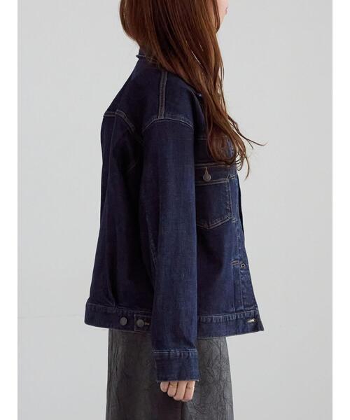 Te chichi(テチチ)の「denimジャケット《2025winter catalog item》(ノーカラージャケット・レディース・ネイビー/ブルー・F)」の6枚目の写真