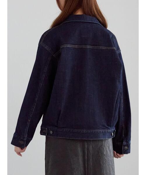 Te chichi(テチチ)の「denimジャケット《2025winter catalog item》(ノーカラージャケット・レディース・ネイビー/ブルー・F)」の8枚目の写真