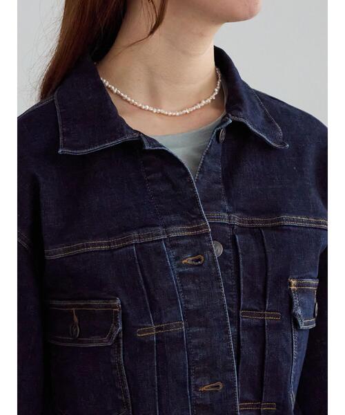Te chichi(テチチ)の「denimジャケット《2025winter catalog item》(ノーカラージャケット・レディース・ネイビー/ブルー・F)」の11枚目の写真