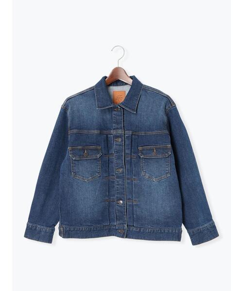 Te chichi(テチチ)の「denimジャケット《2025winter catalog item》(ノーカラージャケット・レディース・ネイビー/ブルー・F)」の9枚目の写真