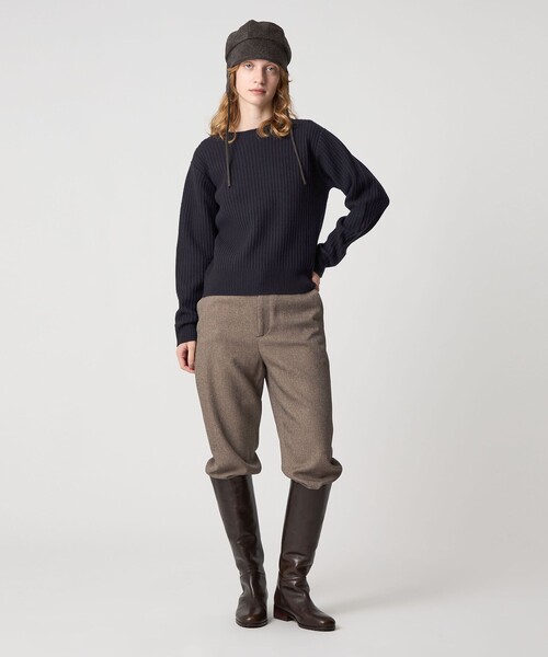 Steven Alan（スティーブンアラン）の「＜Steven Alan＞ウール リブ プルオーバー ニット（ニット/セーター・レディース・オフホワイト/ネイビー・FREE）」の3枚目の写真