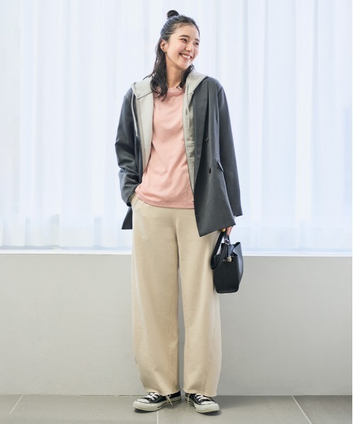 Right-on(ライトオン)の「【HONEYSUCKLE ROSE】加工スウェットパンツ (トレンド/リラックス/柔らか素材/微光沢)(その他パンツ・レディース・オフホワイト/ダークグレー/ブラック/グレー・S/M/L)」の19枚目の写真