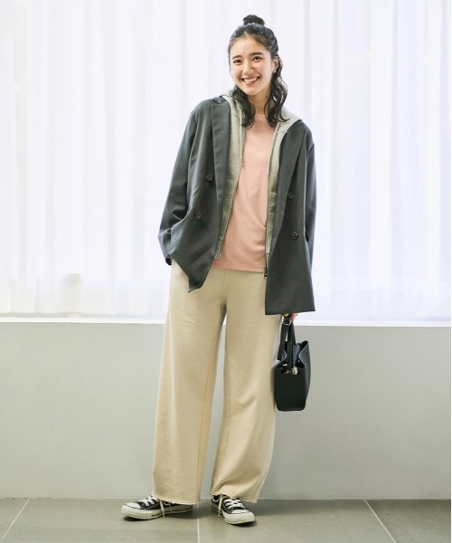 Right-on(ライトオン)の「【HONEYSUCKLE ROSE】加工スウェットパンツ (トレンド/リラックス/柔らか素材/微光沢)(その他パンツ・レディース・オフホワイト/ダークグレー/ブラック/グレー・S/M/L)」の20枚目の写真