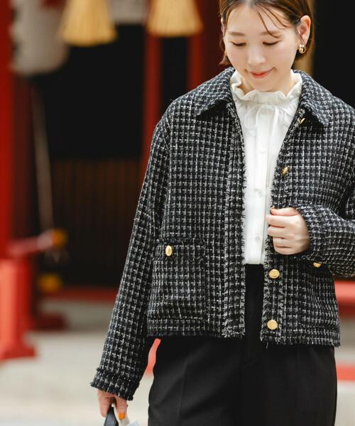 セール】F by ROSSO ベロアツイードジャケット（その他アウター）｜F