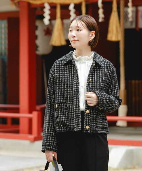 F by ROSSO ベロアツイードジャケット（その他アウター）｜F by ROSSO