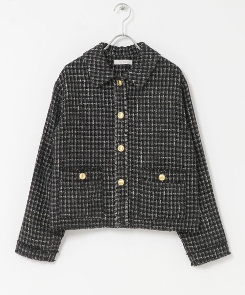 VELOUR TWEED ジャケット MOUSSY VELOUR ツイード ジャケット BRN -ファッション通販 FASHION WALKER