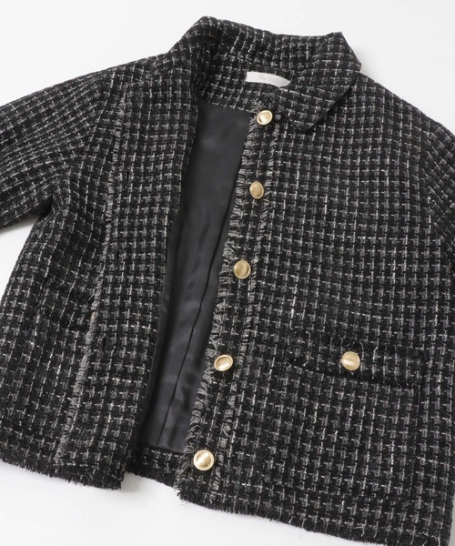 VELOUR TWEED ジャケット MOUSSY VELOUR ツイード ジャケット BRN -ファッション通販 FASHION WALKER