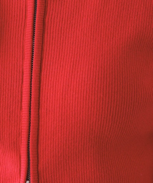 RAGEBLUE（レイジブルー）の「Wジップコンパクトリブニット（ニット/セーター・レディース・ダークブラウン/レッド・FREE）」の20枚目の写真
