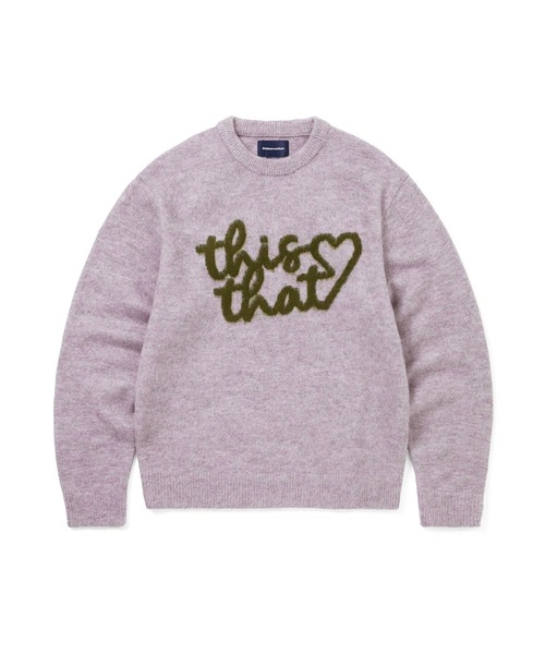 thisisneverthat（ディスイズネバーザット）の「Heart Logo knit Sweater（ニット/セーター・メンズ・マルチ/サンドベージュ/ラベンダー/ダークネイビー・XL/S/M/L）」の3枚目の写真