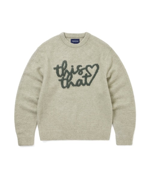 thisisneverthat（ディスイズネバーザット）の「Heart Logo knit Sweater（ニット/セーター・メンズ・マルチ/サンドベージュ/ラベンダー/ダークネイビー・XL/S/M/L）」の2枚目の写真