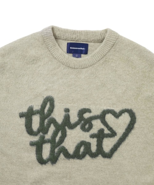 トップス thisisneverthat Heart Logo Knit Sweater MUSINSA公式 | thisisneverthat Heart Logo Knit Sweater Purple